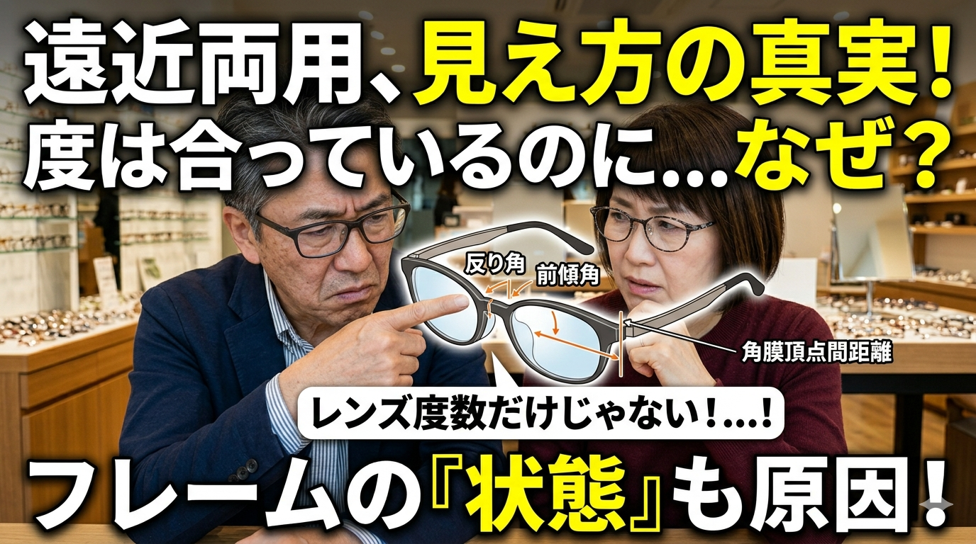遠近両用メガネが合わない…と諦める前に。見え方を激変させる「度数以外」の秘密