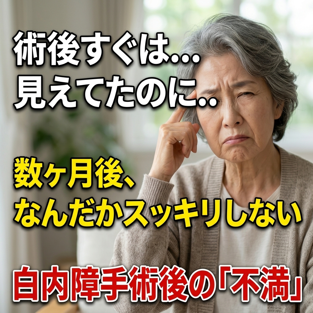 「白内障術後の見え方に納得いかない…」諦める前に試してほしい！メガネレンズの調整で劇的に視界がクリアになったリアルな事例